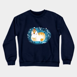 Wild Cat In Snow Crewneck Sweatshirt